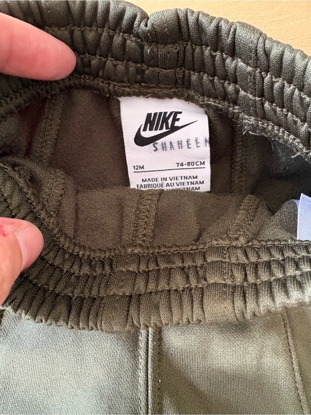 Nike Toddler Boys Olive Green Camo Panel Joggers Size 12M